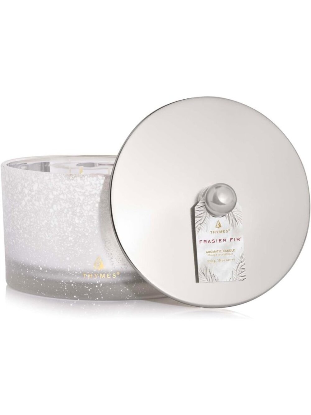 Holiday Scented Flocked Jar Candle - Crisp Siberian Fir, Cedarwood & Sandalwood